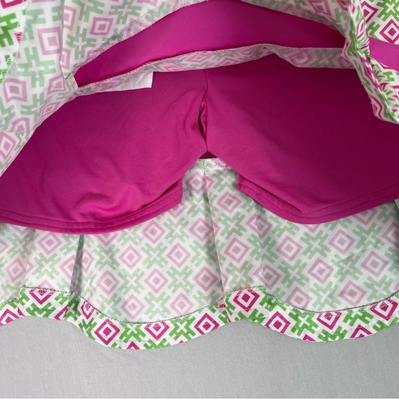 Vibrant Pink and Green Mini Skirt - Picture 3 of 10